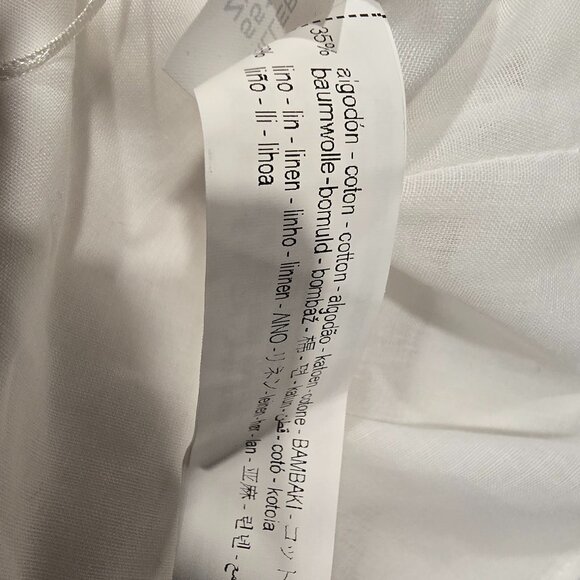 NWT Zara Dress White Off The Shoulder Open Back Mini Size Large Zip Puff-Sleeve - Picture 11 of 12